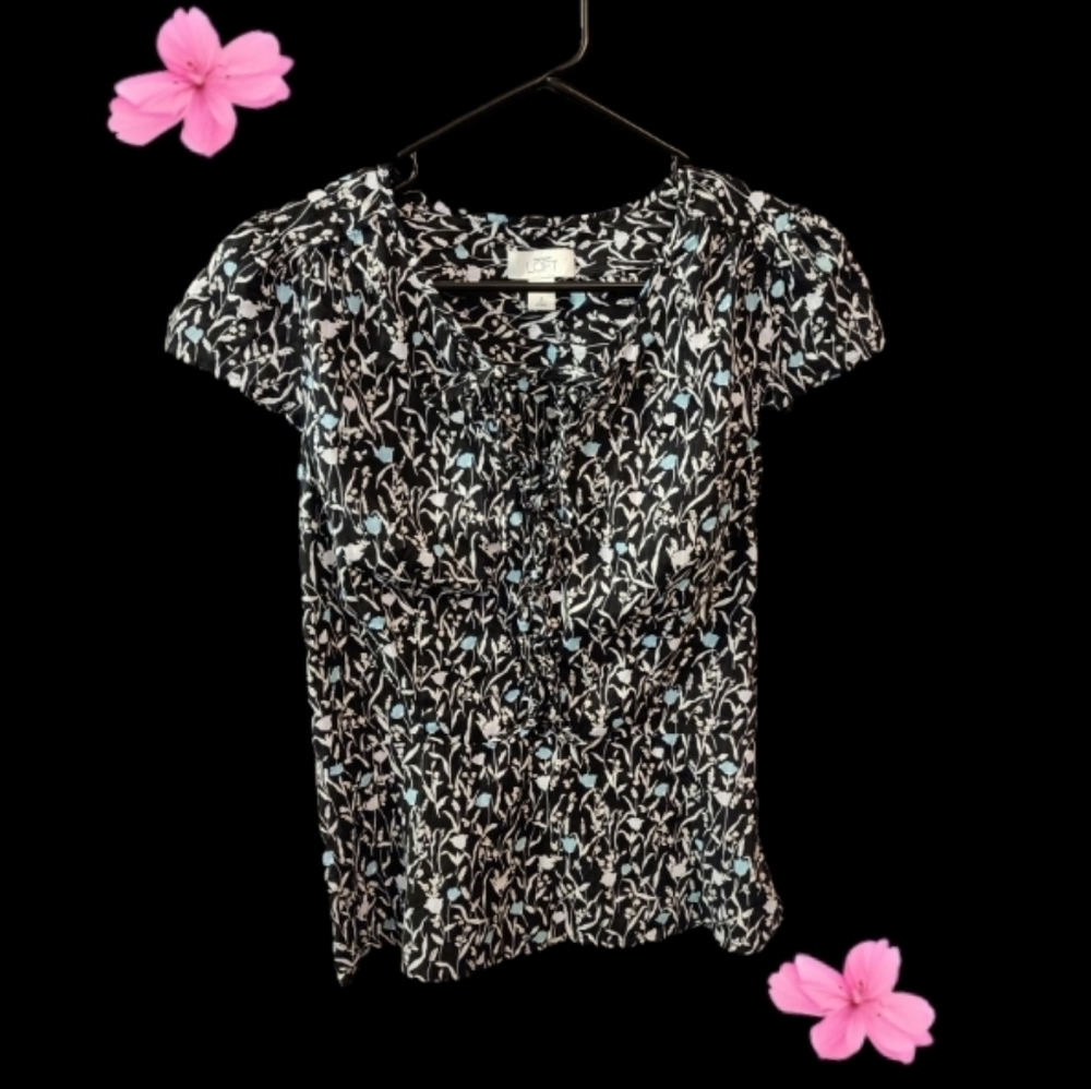 ANN TAYLOR LOFT - WOMEN'S SHORT SLEEVE BLOUSE - SIZE 8